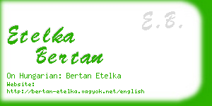 etelka bertan business card